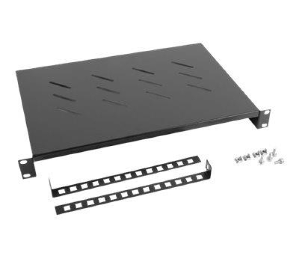 LANBERG Półka do szaf 19 600 mm czarna AK-1004-B - 641166 - zdjęcie